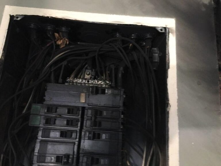 Burned Electric Panel after fire.