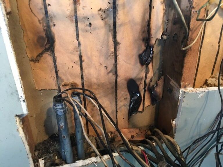 Burned wall from Wires